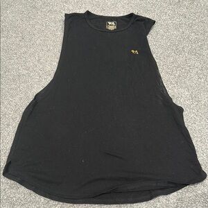 Black and Yellow Boxy Muscle Tee